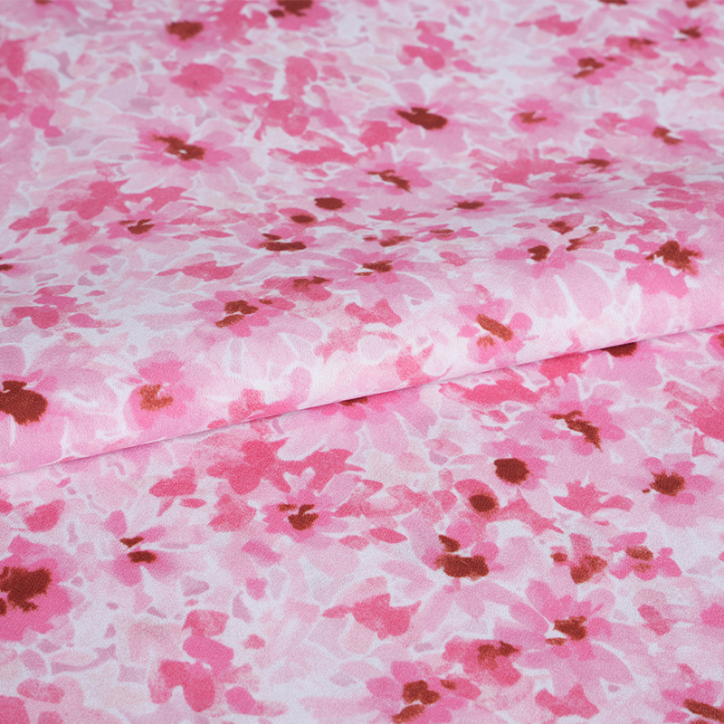 Tecido com estampa floral enevoada bagunçada 75D / 18T