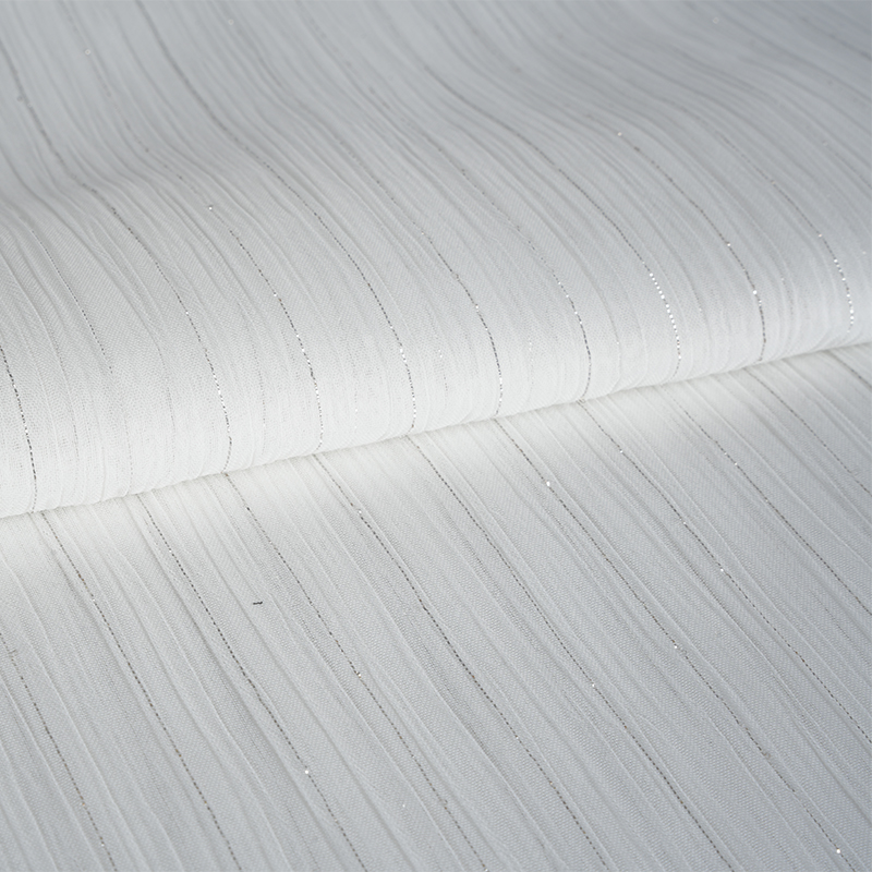 Crepe de chiffon de seda prateado 75D