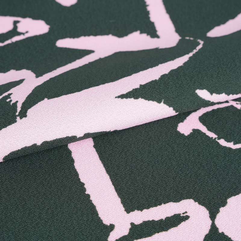 Tecido de impressão árabe enrugado de seda de poliéster 75D * 120D