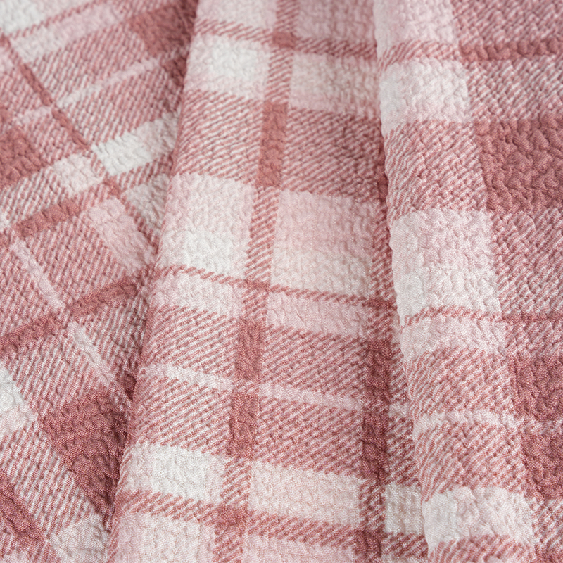 Tecido com estampa de grade ideal 100D / 150D