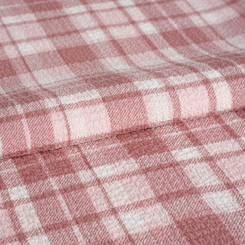 Tecido com estampa de grade ideal 100D / 150D