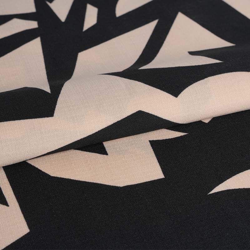 5068 Linglong Cânhamo Rosa e Tecido Estampado Preto