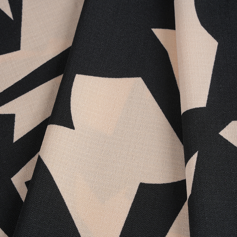 5068 Linglong Cânhamo Rosa e Tecido Estampado Preto