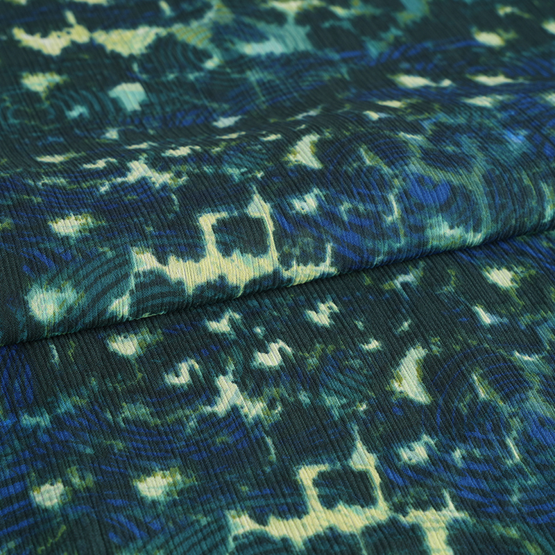 Tecido redondo com estampa de leopardo 100d Paracord Crepe Cr3