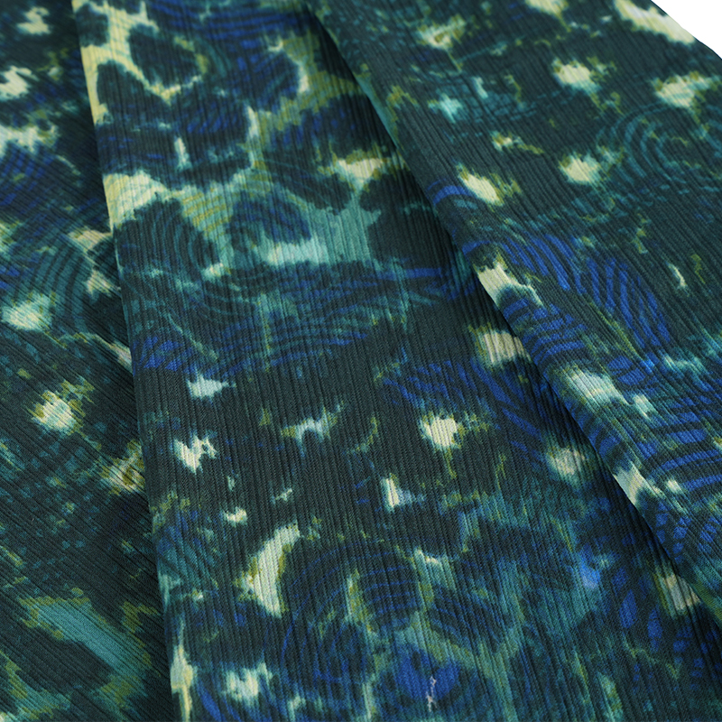 Tecido redondo com estampa de leopardo 100d Paracord Crepe Cr3