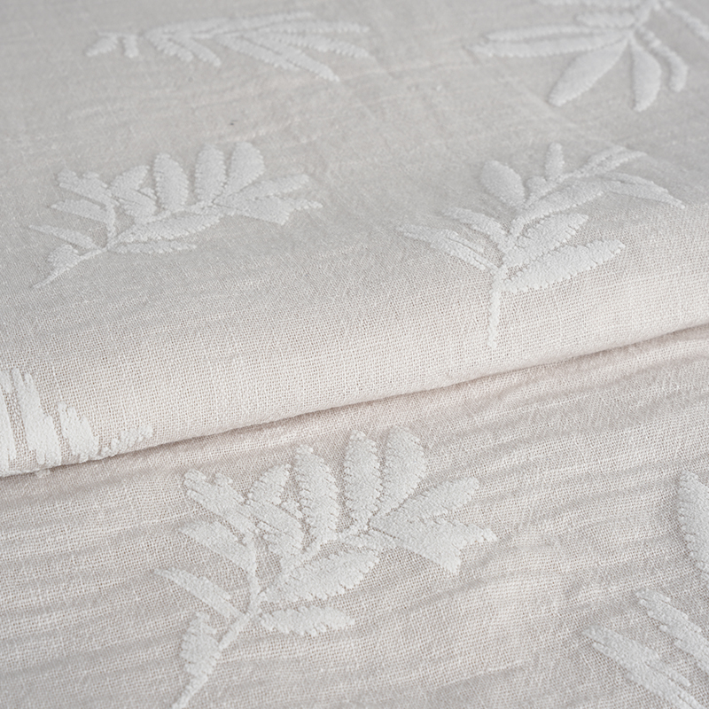 Fio de poliéster imitando tecido com impressão de espuma de folha de cânhamo