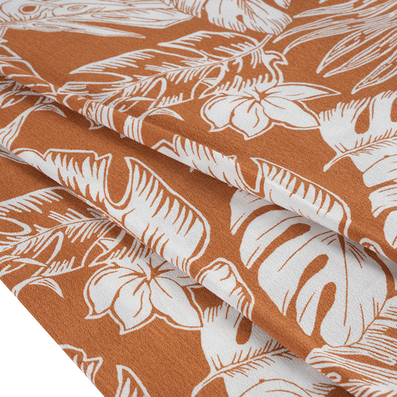 Tecido crepe estampado rico