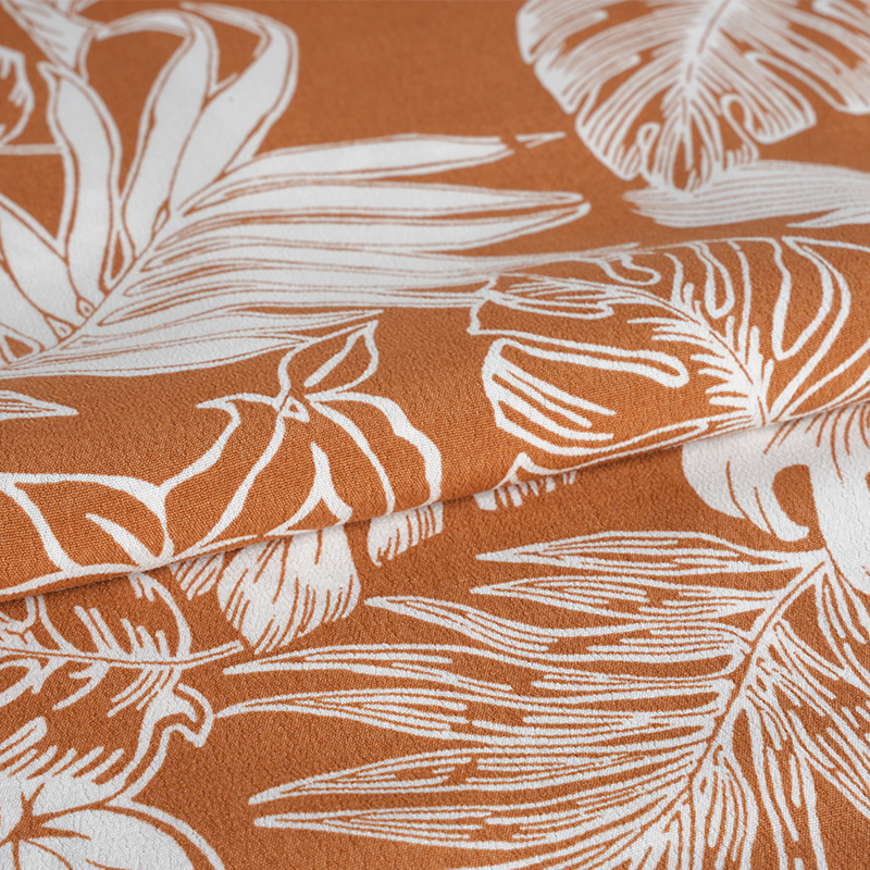 Tecido crepe estampado rico