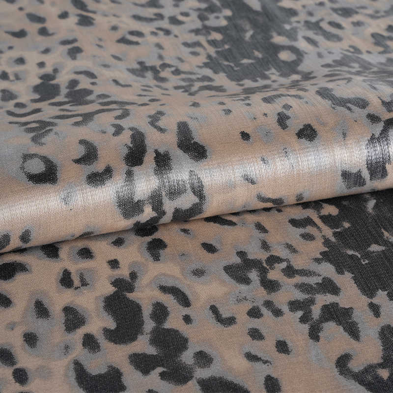 20d*21s engrossou tecido pequeno com estampa de leopardo de algodão dourado