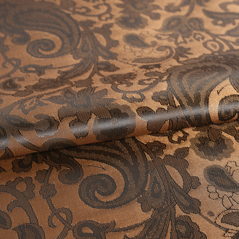 Jacquard de flor de alaúde recortado em poliéster