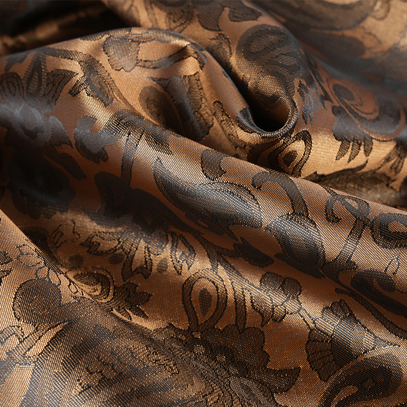 Jacquard de flor de alaúde recortado em poliéster