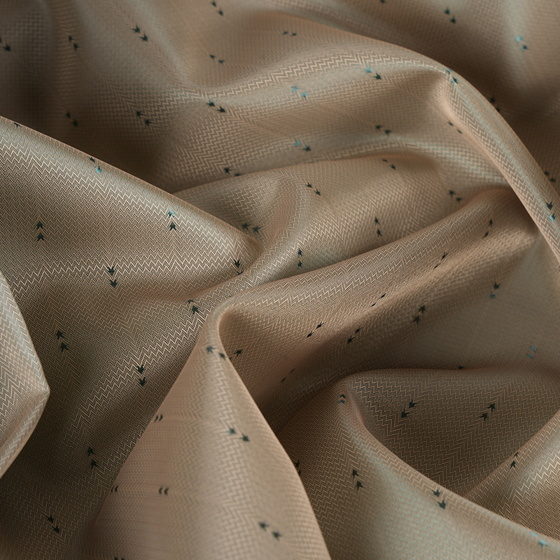 Jacquard de listra de flecha ondulada de filamento branco de poliéster