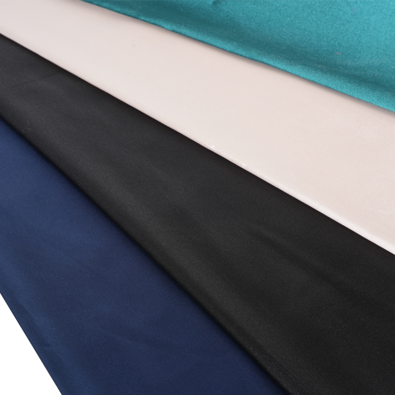 50D*50D tingiu tecido de tingimento de cetim torcido brilhante e elástico