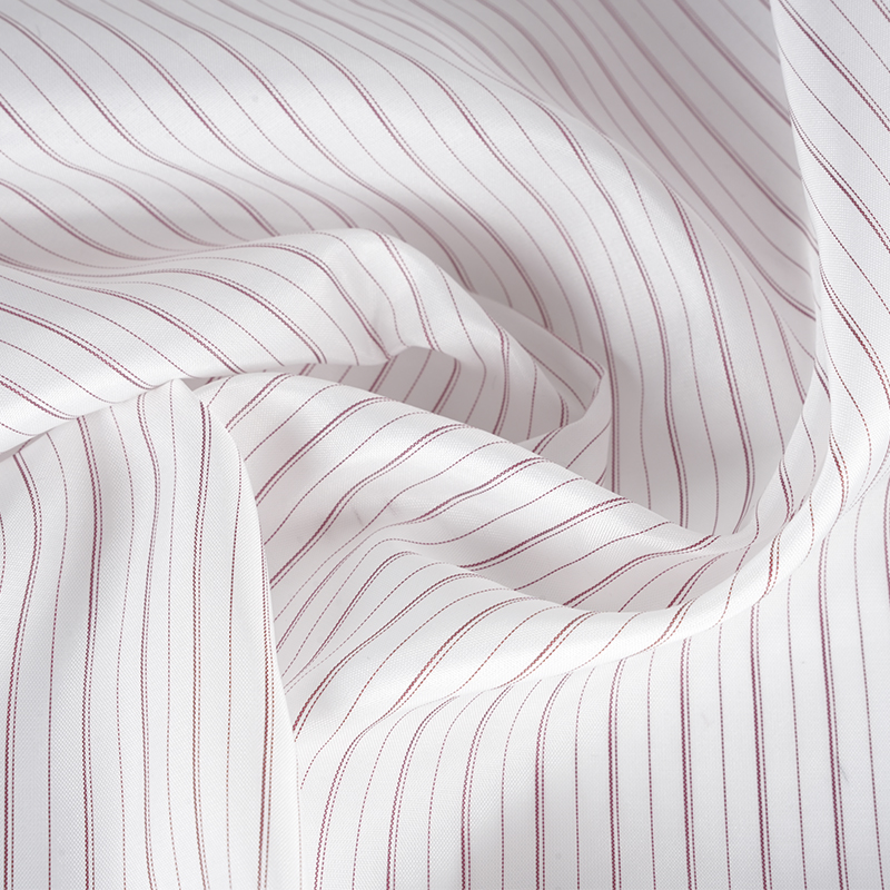 Tecido de forro de manga listrado 100% poliéster elástico