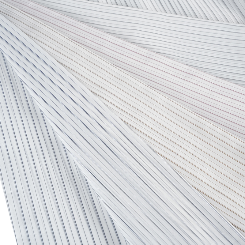 Tecido de forro de manga listrado 100% poliéster elástico